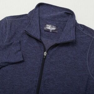 Straight Down Jacket Womens Medium Blue Full Zip Panther Valley Golf Thumbholes